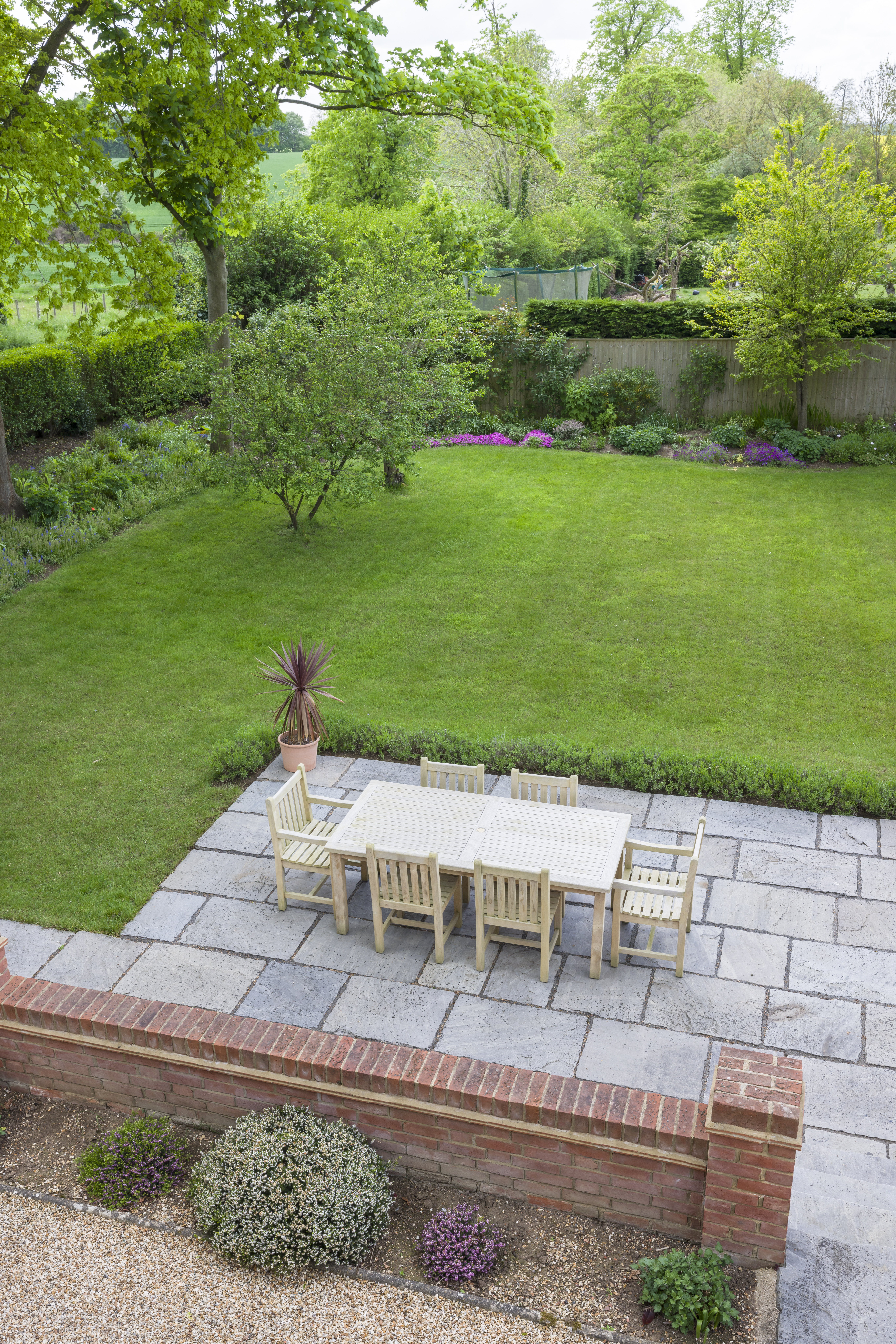 Landscaped garden and patio
